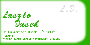 laszlo dusek business card